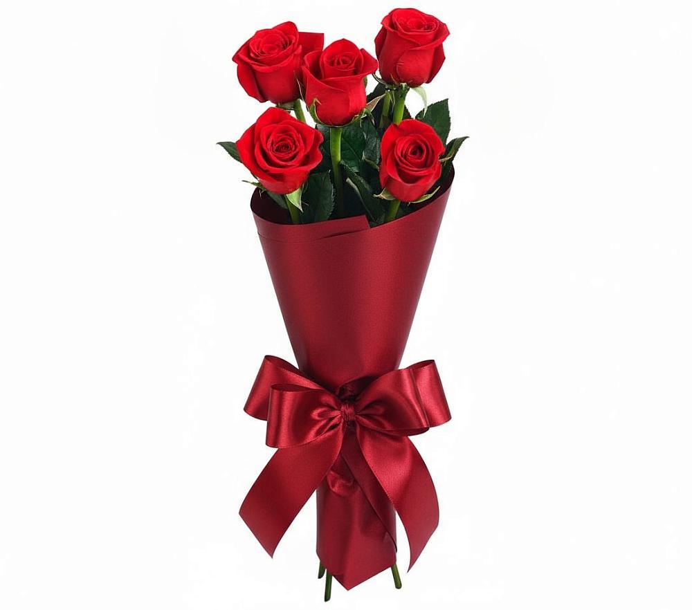 Букет 5 Красных роз Эдлесс Лав в Уржуме