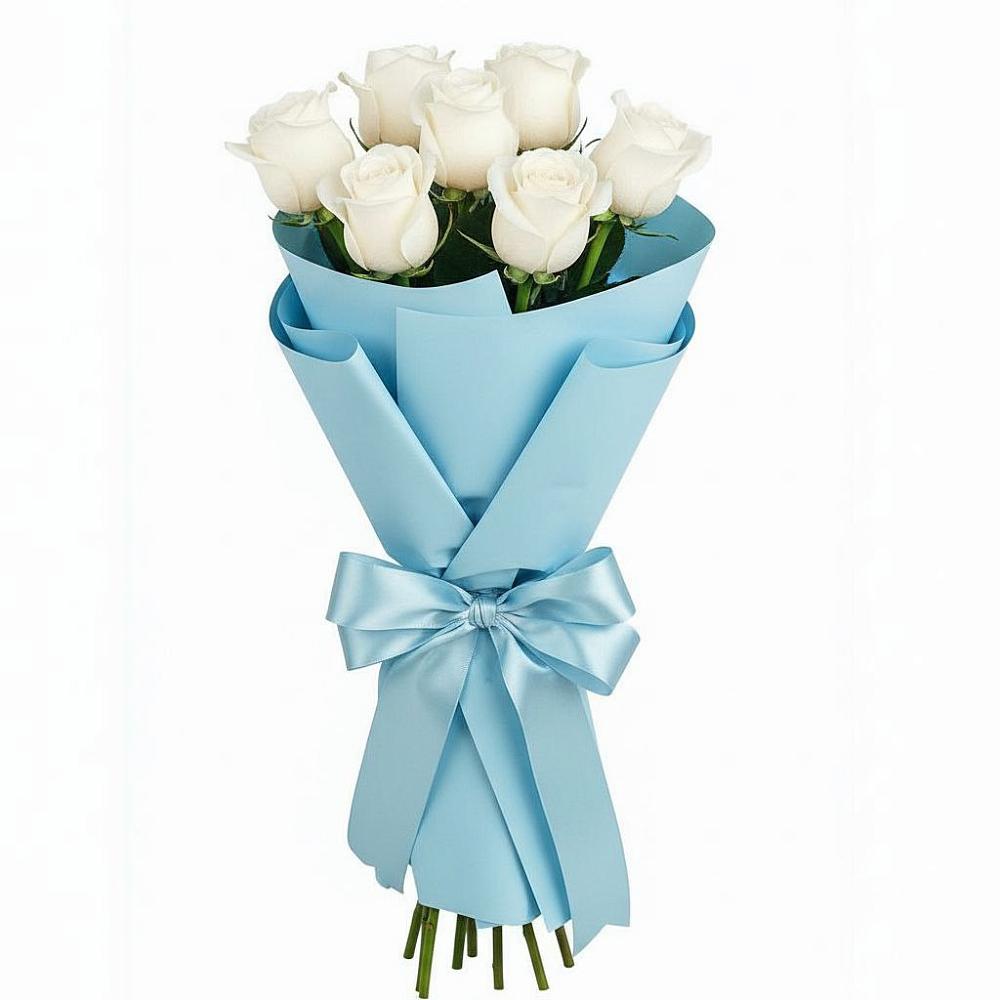 Букет 7 белых роз Проуд в Уржуме