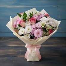 Букет цветов из:  Хризантемы, Альстромерии и Розы в Уржуме