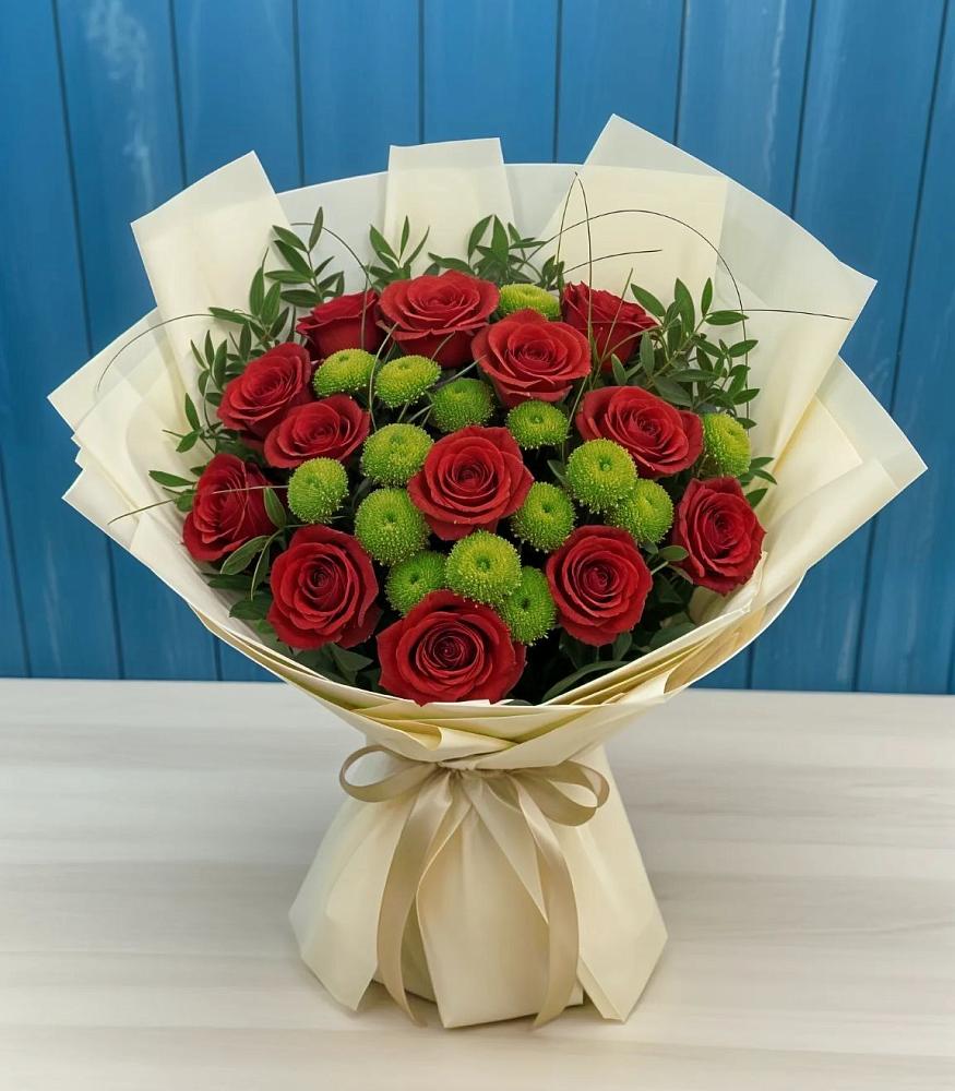 Букет цветов из: Розы и Хризантемы в Уржуме